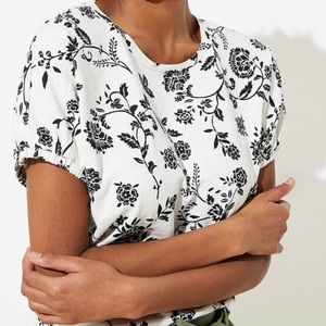 Loft Petite Bubble Sleeve Top